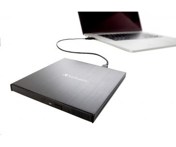 VERBATIM externí mechanika Ultra HD 4K Blu-ray External Slimline Writer (USB 3.1, USB-C) + zdarma 25GB médium +NERO