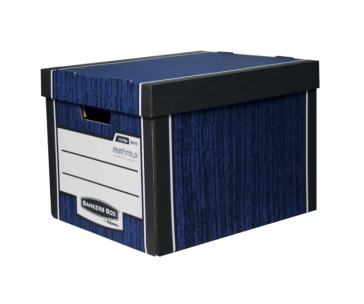 Archivační kontejner Fellowes Bankers Box Woodgrain modrá (2ks)