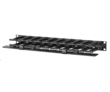 APC Horizontal Cable Manager, 1U x 4" Deep, Single-Sided with Cover