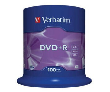 BAZAR - VERBATIM DVD+R(100-Pack)Spindle/General Retail/16x/4.7GB - Poškozený obal (Komplet)