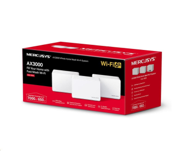 MERCUSYS Halo H80X(3-pack) WiFi6 Mesh (AX3000,2,4GHz/5GHz,3xGbELAN/WAN)