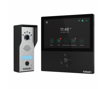 EVOLVEO DoorPhone AHD7, Sada domácího WiFi videotelefonu s ovládáním brány nebo dveří černý monitor