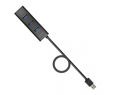 AXAGON HUE-S2BL, 4x USB 3.0 CHARGING hub, micro USB nap. konektor, kabel USB-A 1.2m
