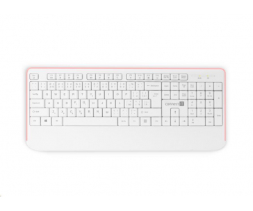 CONNECT IT Combo bezdrátová bílo-růžová klávesnice + myš, CZ + SK layout