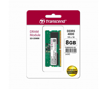 TRANSCEND SODIMM DDR5 16GB 4800MHz 1Rx8 2Gx8 CL40 1.1V